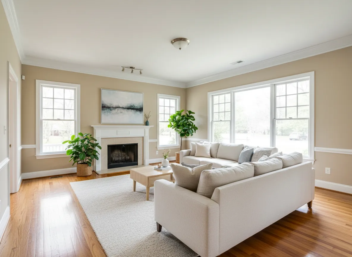 Placeholder for after living room painting photo